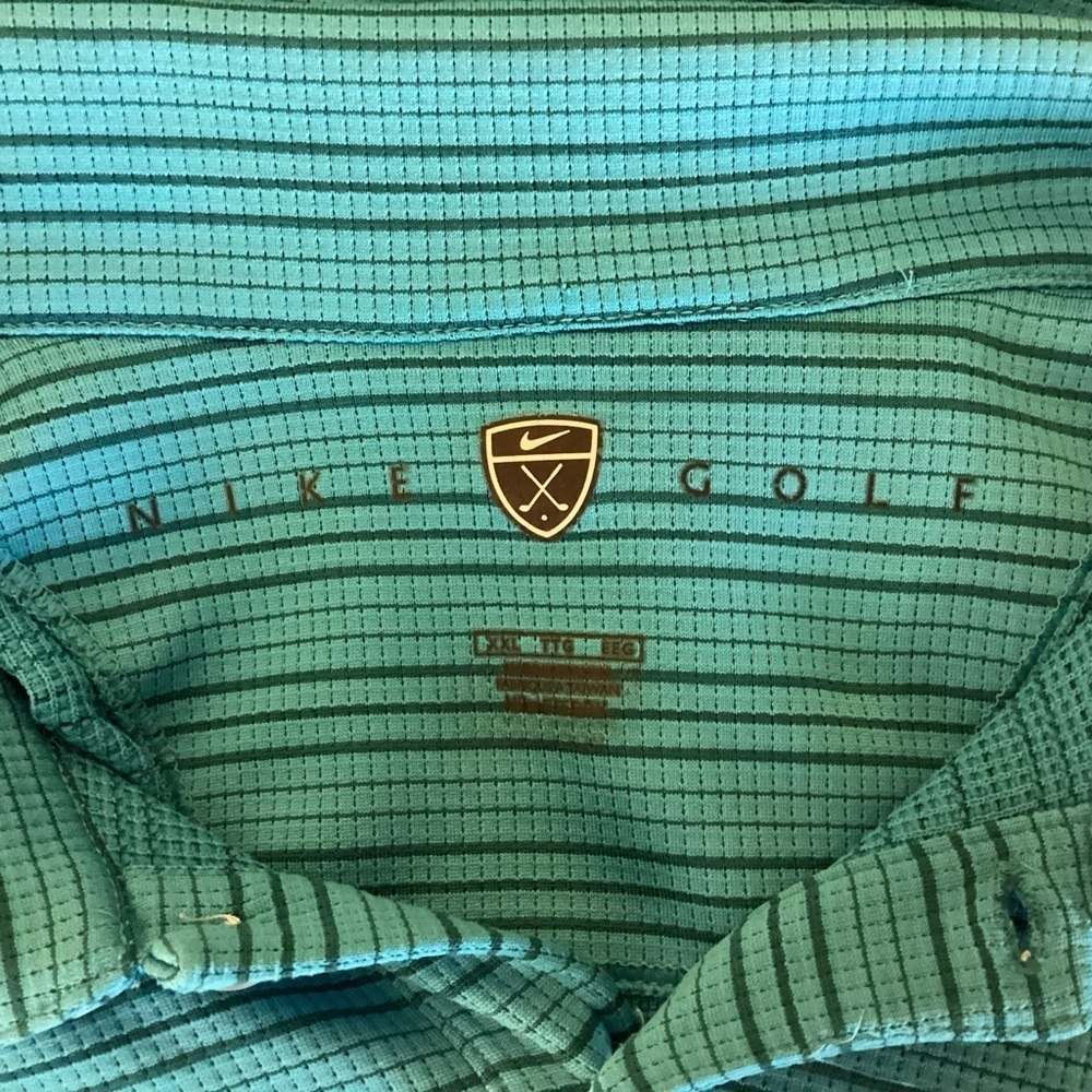 Nike Golf Men’s Blue Striped Polo.  Size XXL - Picture 5 of 8